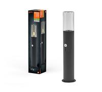 LEDVANCE Lampe d’ext. ENDURA CLASSIC FIGO CYL, applique murale, gris foncé, 49 cm, acier inoxydable, inst. facile & rapide, IP44, détec. de mouv., capt. de lumière du jour, util. flexible en extérieur