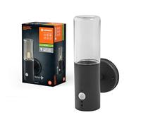 LEDVANCE Lampe d’ext. ENDURA CLASSIC FIGO CYL W SEN, applique murale, gris foncé, acier inoxydable, inst. facile et rapide, IP44, détec. de mouv., capt. de lumière du jour, util. flexible en extérieur