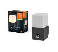 LEDVANCE Lampe d’ext. ENDURA CLASSIC FIGO SQ W SEN, applique murale, gris foncé, aluminium, installation facile et rapide, IP44, éclairage indirect, capteur de lumière du jour, détecteur de mouvement