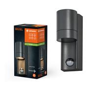 LEDVANCE Lampe d’ext. ENDURA CLASSIC ISIDOR W S, applique murale, GU10, gris foncé, aluminium, installation facile, éclairage indirect, IP65, capteur de lumière du jour, détecteur de mouvement
