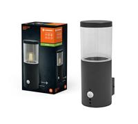 LEDVANCE Lampe d’extérieur ENDURA CLASSIC EBRO WALL SEN, applique murale, gris foncé, acier inoxydable, installation facile et rapide, IP44, détecteur de mouvement, capteur de lumière du jour