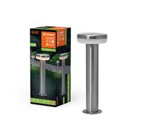 LEDVANCE Lampe d’extérieur ENDURA HYBRID MARI, lampe hybride, 4W, 240lm, ton blanc chaud, température de couleur 3000K, acier inoxydable, IP44 et IP67, fonctionnement solaire et réseau