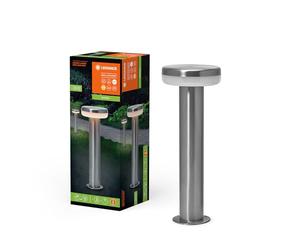 LEDVANCE Lampe d’extérieur ENDURA HYBRID MARI, lampe hybride, 4W, 240lm, ton blanc chaud, température de couleur 3000K, acier inoxydable, IP44 et IP67, fonctionnement solaire et réseau