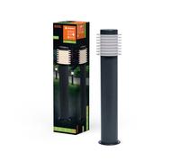LEDVANCE Lampe d’extérieur ENDURA HYBRID RONDO, lampe hybride, 4W, 250lm, blanc chaud, température de couleur 3000K, gris foncé, acier inoxydable, IP44 et IP67, fonctionnement solaire et réseau