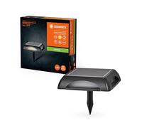 LEDVANCE Lampe d’extérieur ENDURA STYLE SQUARE WALL, 1,2W, 60lm, gris foncé, éclairage indirect, batterie rechargeable, IP65, température de couleur 3000K, ton blanc chaud, applique murale