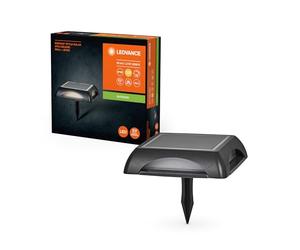 LEDVANCE Lampe d’extérieur ENDURA STYLE SQUARE WALL, 1,2W, 60lm, gris foncé, éclairage indirect, batterie rechargeable, IP65, température de couleur 3000K, ton blanc chaud, applique murale