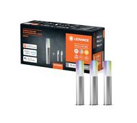 LEDVANCE Lampe de jardin LED intelligente avec technologie WiFi, extension par 3 mini poteaux de jardin pour l'extérieur, couleurs RVB modifiables, compatible avec Google et Alexa, SMART+ GARDEN