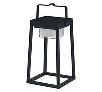 LEDVANCE Lampe de table solaire d'extérieur Bluetooth SMART+, blanc chaud 3000K + couleur, utilisable sans alimentation, jusqu'à 6,5 h d'autonomie à 100% de lumière, rechargeable, protection IP44,noir