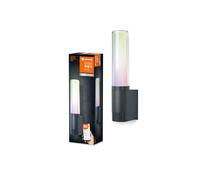 LEDVANCE Lampe d'extérieur LED intelligente pour le mur avec technologie WiFi, lumière pour l'extérieur, couleurs RVB modifiables, gr foncé. Aluminium, compatible avec Google et Alexa, SMART+ FLARE