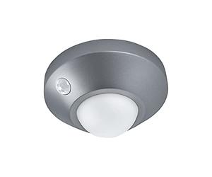 LEDVANCE Lampe LED à Piles, éclairage pour Applications intérieures, Détecteur de Mouvement, Capteur jour/nuit, Blanc Froid, 86,0 x 47,0 mm, Plafond NIGHTLUX Argent