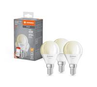 LEDVANCE Lampe LED intelligente avec technologie WiFi, E14-base, optique dépolie ,Blanc chaud (2700K), 470 Lumen, Remplacement de la traditionnelle 40W-Ampoules 3-Pack
