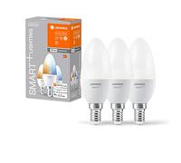 LEDVANCE Lampe LED intelligente avec technologie WiFi, E14-base, optique mate ,Couleur de lumière modifiable (2700K-6500K), 470 Lumen, Remplacement de la traditionnelle 40W-Ampoules 3-Pack