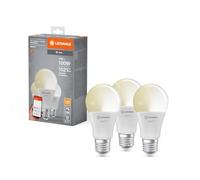 LEDVANCE Lampe LED intelligente avec technologie WiFi, E27-base, aspect mat ,Blanc chaud (2700K), 1521 Lumen, Remplacement de la traditionnelle 100W-Ampoules 3-Pack