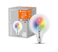 LEDVANCE Lampe LED intelligente avec Wifi, E27, couleurs RVB changeantes, forme de globe, filament coloré comme lumière d'ambiance, remplacement des ampoules de 60 W, contrôlable avec Alexa, Google