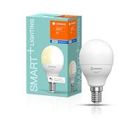 LEDVANCE Lampe LED Smart avec Bluetooth, E14, dimmable, blanc chaud (2700K), remplace les lampes à incandescence de 40W, contrôlable avec Alexa et Google, SMART+ Mini ampoule DIM, 1-pack