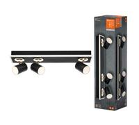 Ledvance Lampe Plafond LED 3 Spots Mars Noir 41W 4440lm Blanc Chaud 3000K