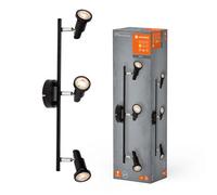 LEDVANCE Spot LED GU10 3 x 3,4 W 690 lm noir 2700K CRI 90 têtes réglables ampoule remplaçable