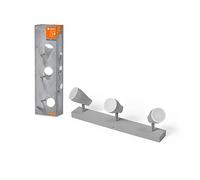 Ledvance Lampe Plafond LED Spot Gris 3 L x 4,3W GU10 630lm Warmweiß, pivotant