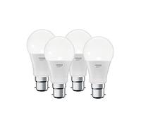 LEDVANCE Lampe Smart LED avec Bluetooth, B22d, couleur variable (2700-6500K), couleurs RVB modifiables, remplace les lampes à incandescence de 60W, contrôlable avec Alexa, Google et Apple, pack de 4