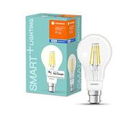 LEDVANCE Lampe Smart LED avec Bluetooth, B22d, dimmable, blanc chaud (2700K), remplace les lampes à incandescence de 60W, contrôlable avec Alexa, Google et Apple, SMART+ Filament Classic DIM,pack de 4