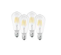 LEDVANCE Lampe Smart LED avec Bluetooth, E27, dimmable, blanc chaud (2700K), contrôlable avec Alexa, Google et Apple, SMART + BT, pack de 4