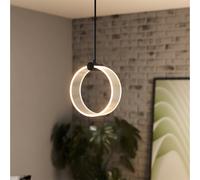 LEDVANCE Decor Circle suspension décorative PL, 8W, 370lm, 3000K/4200K/6500K, blanc chaud/blanc froid/lumière du jour, interrupteur Click-CCT, non dimmable, IP20, plastique, noir