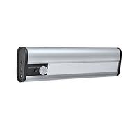 LEDVANCE LED Lampe à piles, éclairage pour applications intérieures, détecteur de mouvement, détecteur jour-nuit, blanc froid, 200,0 mm x 50,0 mm x 22,0 mm, LED linéaire USB mobile argent