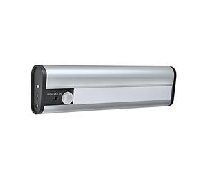 LEDVANCE LED Lampe à piles, éclairage pour applications intérieures, détecteur de mouvement, détecteur jour-nuit, blanc froid, 200,0 mm x 50,0 mm x 22,0 mm, LED linéaire USB mobile argent