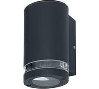 LEDVANCE LED lumière murale pour 1x ampoules GU10 - lumière de conception pour l'extérieur - pour l'éclairage indirect à 1 face avec bague de dumping - en aluminium en gris foncé - mur d'écart de fais