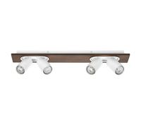Ledvance LED Plafonnier Applique murale Decor 4 Spot Mercury bois blanc 13,6W GU10 920lm blanc chaud 2700K orientable