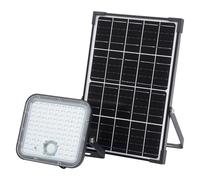 LEDVANCE LED-Solar-Außenleuchte Endura Outdoor schwarz mit Flutlicht und Solar-Panel, 5 m langes Kabel, mit Fernbedienung und PIR-Bewegungsmelder, 30 W, 4500 lm, 840, 4000 K Lichtfarbe, EEK A