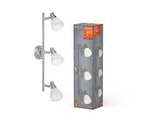LEDVANCE LED Projecteur, projecteur de haute qualité à 3 lampes en aluminium, adapté aux murs et plafonds intérieurs, lampes G9 remplaçables 2W incluses, blanc chaud (2700K), LED SPOT G9 3x2W