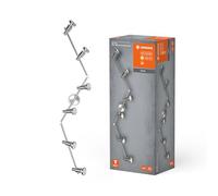 LEDVANCE LED Projecteur, projecteur de haute qualité à 6 flammes en aluminium, adapté aux murs et plafonds intérieurs, lampes GU10 remplaçables incluses, blanc chaud (2700K), 3W, LED SPOT GU10 6x3W