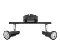 LEDVANCE LED SPOT GU10: 2 x 3 - 4W - 460lm - noir - température de couleur de 2 700K - lumière chaude - design intemporel - ampoule LED interchangeable - idéale pour les intérieurs - CRI 90 - têtes ré