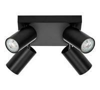 LEDVANCE LED SPOT OCTAGON PL 4 x 3 - 4W - GU10 - 920lm - noir - température de couleur 2.700K - lumière chaude - design intemporel - lampe LED interchangeable - idéale pour les intérieurs - CRI 90 - t