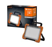 LEDVANCE LED Worklight Panel - lampe de travail pivotante avec projecteur à LED pour l'intérieur, 50 W, 4500 lumens, durée de vie de 25000 h, 2m câble et raccordement au secteur inclus, Orange/Noir