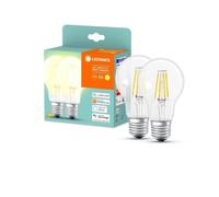 LEDVANCE LED Smart E27 | Bluetooth | blanc chaud | lumière gradable | compatible avec Amazon Alexa et Google Assistant | contrôlable via l'application LEDVANCE | pack de 2