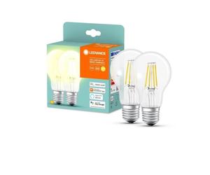 LEDVANCE Lot de 2 Ampoules LED connectées SMART+ Bluetooth filament classic 6W=60W E27