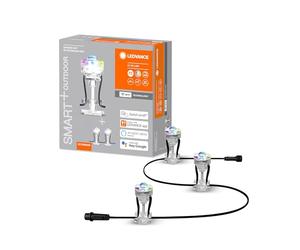 LEDVANCE Lumière de jardin LED intelligente avec technologie WiFi, pack d'extension avec 3 points LED pour l'extérieur, couleurs RVB modifiables, compatible avec Google et Alexa, SMART+ WIFI GARDEN