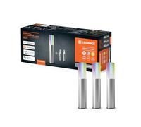 LEDVANCE Lumière de jardin LED intelligente avec technologie WiFi, pack d'extension avec 3 poteaux de jardin LED pour l'extérieur, couleurs RVB modifiables, compatible avec Google et Alexa,GARDEN POLE