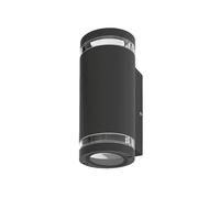 LEDVANCE Applique murale à LED pour 2x ampoules GU10, éclairage pour l'extérieur, pour éclairage indirect bilatéral avec anneaux transparents, en aluminium gris foncé, ENDURA BEAM GAP Wall UpDown GU10
