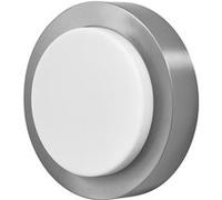 LEDVANCE ENDURA STYLE DISC ST Ø 20cm - luminaire extérieur moderne, avec boîtier en acier inoxydable, luminaire mural extérieur rond, 8W, 3000K blanc chaud, 485 lumen, optique acier brossé
