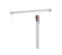 LEDVANCE OFFICE LINE de bureau suspendu avec interrupteur à tirette blanc, 1,1 m de long, 41 W / 3400 lm, blanc froid (4000 K), design fonctionnel pour applications de bureau, CRI 80, IP20.