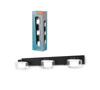 LEDVANCE ORBIS Flame applique et avec LED, noir, 16,5W, 1050lm, 3000/4000K, réglabvia interrupteur mural (blanc froid/blanc chaud), protection IP44 contre les corps étrangers et les projections d'eau