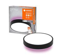 LEDVANCE OR ACKLITE ROUND SMART+ WiFi luminaire Ø35cm, luminaire LED dimmable pour l'intérieur, 28W, température de couleur de 3000-6500K, 2400lm, lumière RGB pour lumière blanche et colorée, noir