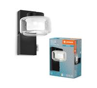 LEDVANCE ORBIS Flame applique et avec LED, noir, 5,5W, 350lm, 3000/4000K, réglabvia interrupteur mural (blanc froid/blanc chaud), protection IP44 contre les corps étrangers et les projections d'eau