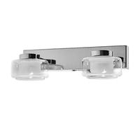 LEDVANCE ORBIS Flame Applique et plafonnier à LED, chrome, 11W, 700lm, 3000/4000K, température de couleur réglable par interrupteur mural (blanc froid/blanc chaud), IP44 protection contre les corps ét