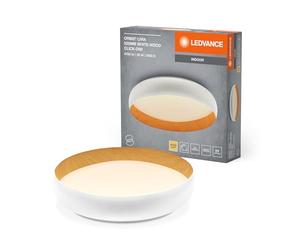 LEDVANCE ORBIS Livia LED avec anneau en métal, décor blanc/bois, 36W,