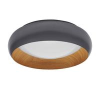 LEDVANCE ORBIS Livia LED avec anneau en métal, décor gris/bois, 16W, 750lm, 3000