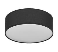 LEDVANCE Orbis Paris Plafond Light 300 mm, noirs, E27 Sockets, peut être équipé d'une lampe intelligente, design moderne de haute qualité, avec un écran de tissu, adapté aux intérieurs, rond IP20